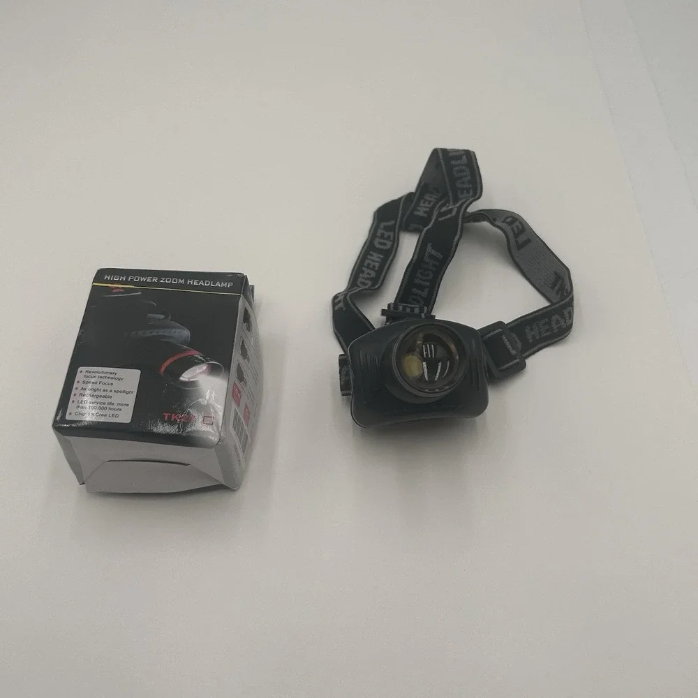High Power Zoom Headlamp - LED 3 Levels Of Output 170 m Beam Range NEW Tested